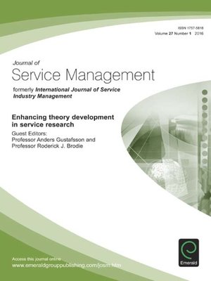 cover image of Journal of Service Management, Volume 27, Number 1